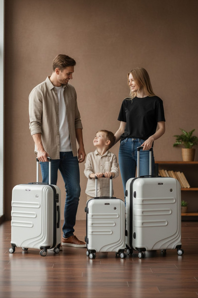 ALBATROS 3, lü Set Kırılmaz Polipropilen Silikon Valiz Bavul Seyahat Çantası