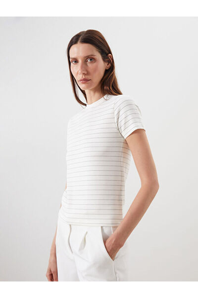 LC Waikiki Crew Neck Striped Women's T-Shirt
