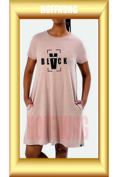 HOFFNUNG Unisex Short Sleeve Round Neck Back Printed Solid Color Long Tshirt