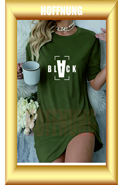 HOFFNUNG Unisex Short Sleeve Round Neck Back Printed Solid Color Long Tshirt