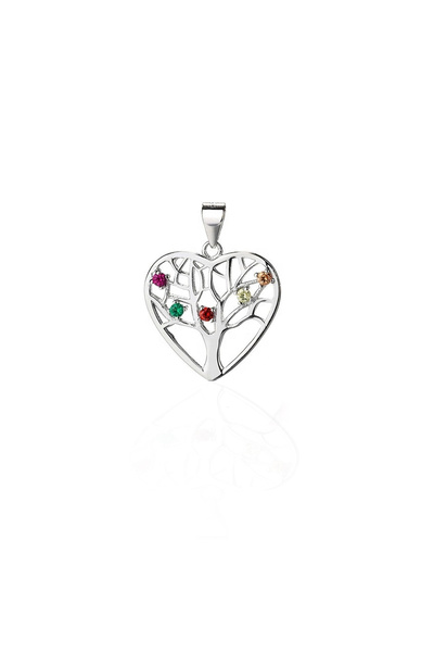 sparkly Heart of Life Pendant 925 Silver