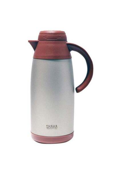 SHAHA Stainless Steel Vacuum Flask 1.1L Brown Pearl