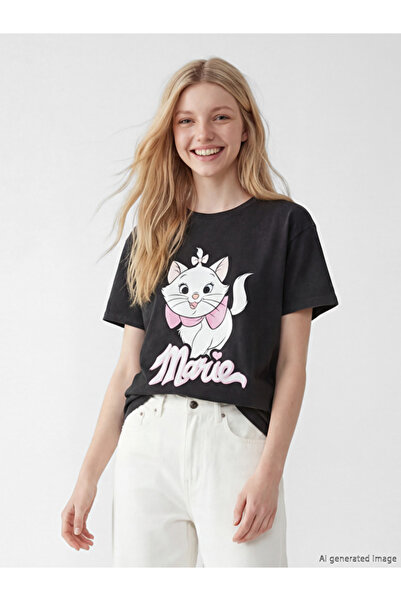 LC Waikiki RMZ ODEĆA RAZLIKA Aristocats Ženska majica sa printom 100% pamuk