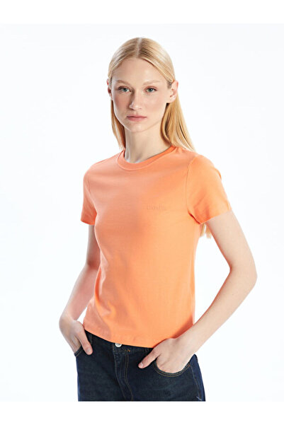 LC Waikiki Embroidered 100% Cotton Women's T-Shirt