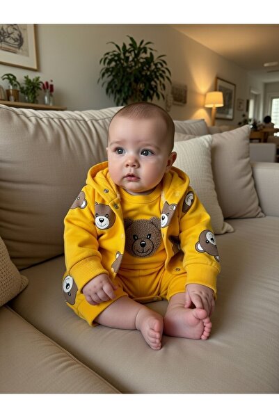 Nayinom Ayıcık baskılı badili 3lü takım