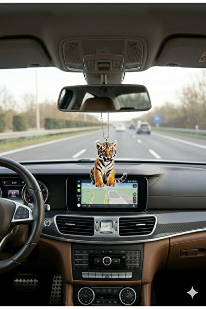 BsElektronik زينة مرآة السيارة مزدوج الوجهين نموذج بتصميم نمر لطيف من البليكس...