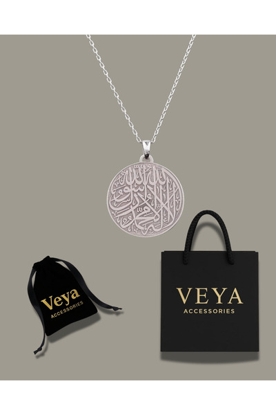 VEYA A circular chain made of stainless steel and plated with silver, Pattern...