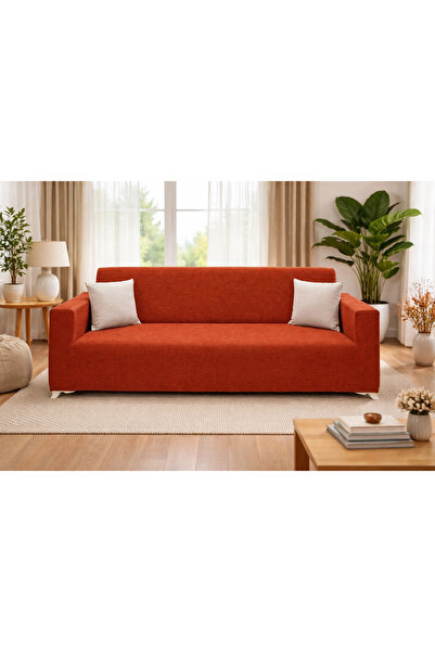 Akbal Home İtalyan Nubuk 3lü Klasik Koltuk Örtüsü Lastikli Tüm Giydirme +2 Ad...