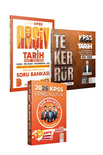 Benim Hocam Yayınları 2026 KPSS AGS Arşiv Tarih SB-TEKERRÜR Tarih Genel Tekra...