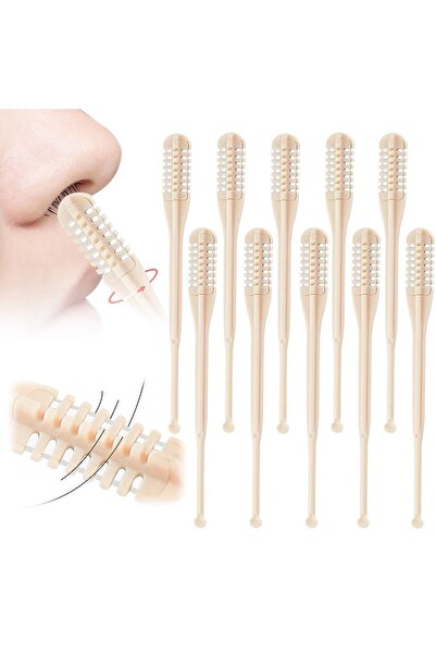 Arabest 10Pcs Nose Hair Trimmer,Manual Hair Remover Tool,360° Rotating Nose H...