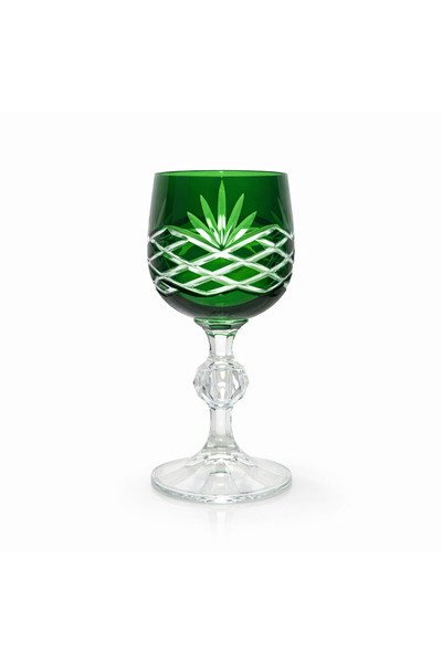 Sudedi Home Colorful Footed Crystal Patterned Glass Cup for Water and Coffee –