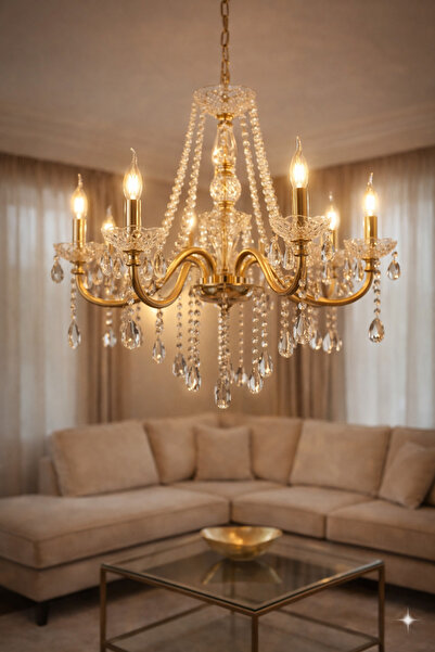 qwell نجف ذهبي فاخر ؤ علاقي مفرد ثريا معلقة كلاسيك -