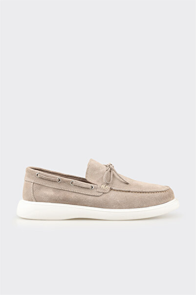 Elle Shoes Bej Deri Erkek Günlük Ayakkabı