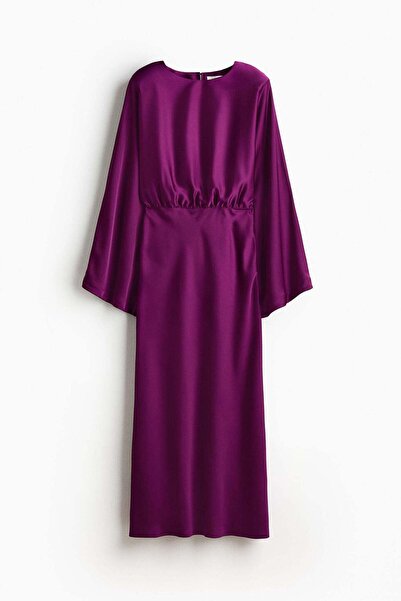 H&M Shoulder-pad satin dress