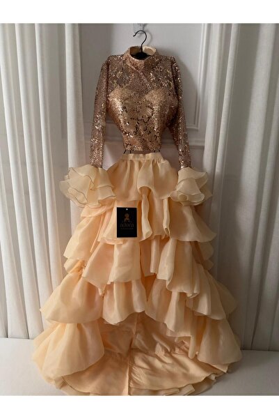 ADORA Elegant two-piece set in light gold (please choose your size carefully ...