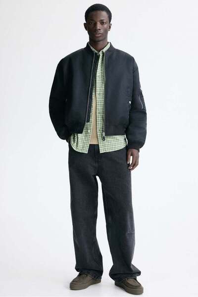 H&M Padded nylon bomber jacket