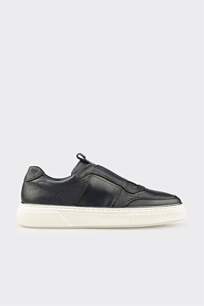 Elle Shoes Lacivert Deri Erkek Günlük Ayakkabı
