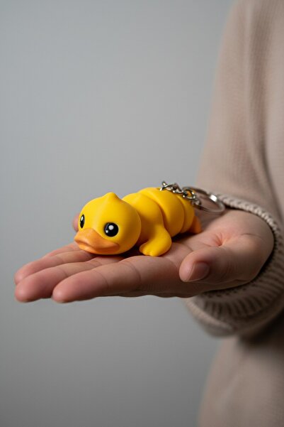 Pazarois Duck Figurine Animated Keychain
