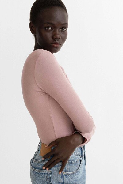 H&M Ribbed cotton-blend top