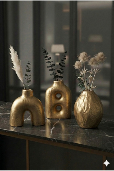 muffag Set de texturat vaze din ipsos, lucrate manual, de dimensiuni mari, de...