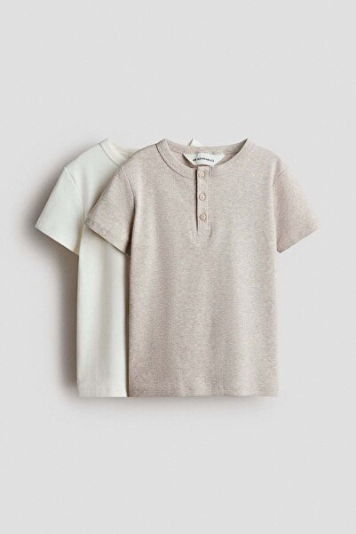 H&M 2-pack cotton Henley tops