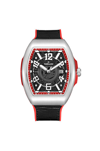 Tornado Men's Analog Black Dial Watch - T25001-SLBBR