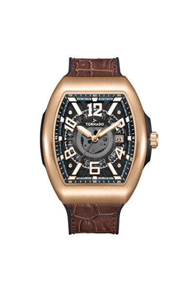 Tornado Men's Analog Black Dial Watch - T25001-RLDB