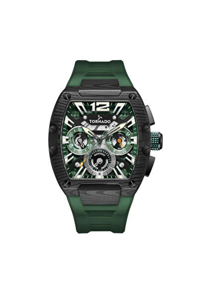 Tornado Men's Multi Function Green Dial Watch - T23105L-BFGB