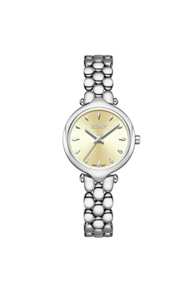 ECSTACY Women's Analog Ivory Dial Watch - E25503-SBSI