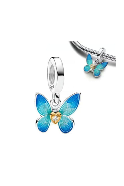 Choice25 قلادة خرز على شكل فراشة زرقاء، يعسوب، ورقة زهرة، رقم B4696، مناسبة ل...