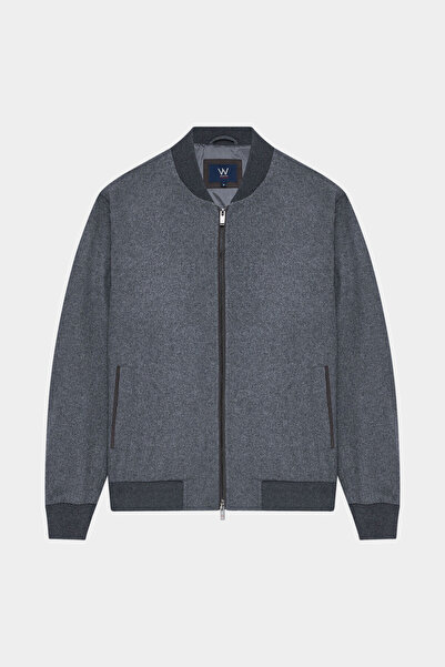 W Collection FERMUARLI KOYU GRİ YÜN MONT