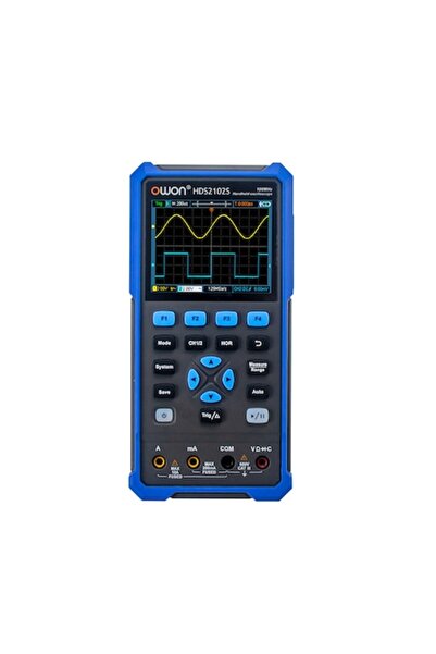 OWON HDS2102S Expert - Osciloscop digital portabil 2 în 1 cu multimetru, 100M...