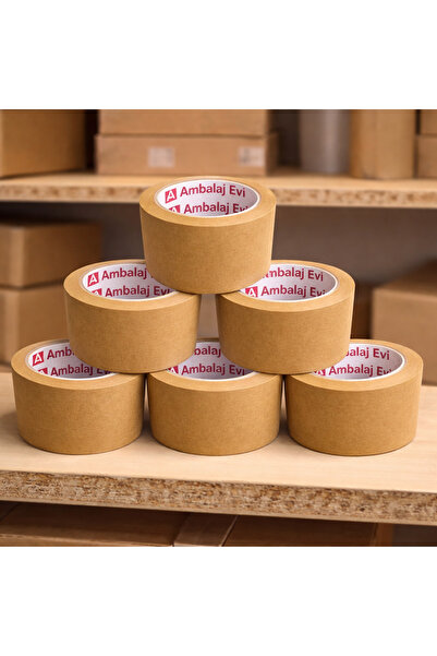 Ambalaj Evi Bandă adezivă maro 60x66 – Bandă de ambalare adezivă termofuzibil...