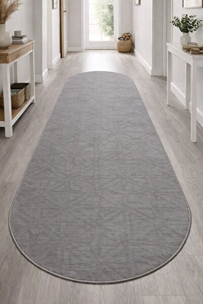 Merinos Oval Kesim Truva Rölyef Kaymaz Taban Yıkanabilir Salon Mutfak Koridor...