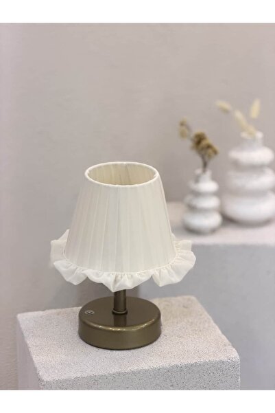 Maison Avf Osmanlı İpeği Fırfırlı Kablosuz Şarjlı Masa Lambası – Alt Eskitme ...