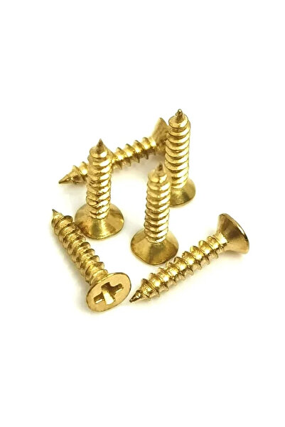 Epilons Clip, Hinge, Foot, Wood, Chipboard Screw 3x13 Mm - Yellow 100 Pieces