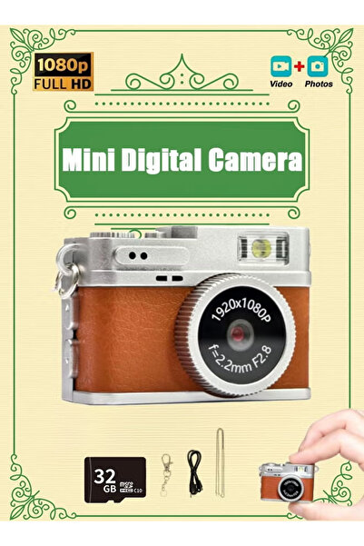 ZONBON كاميرا رقمية صغيرة الحجم بدقة 1080 بكسل، مزودة بمستشعر CCD كلاسيكي، مق...