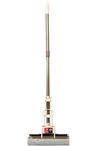 DELCASA ممسحة تنظيف إسفنجية ذاتية العصر من مادة PVA DC3467 بمقبض طويل