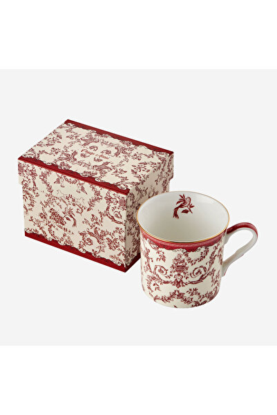 CHIARA ALESSI Flower Garden Red Porcelain Mug 300 ml