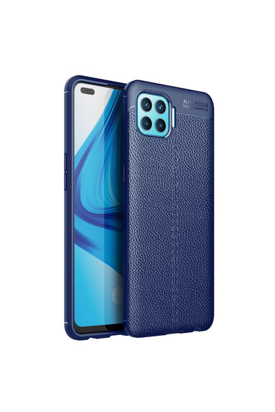 eco port غطاء اوبو رينو 4 لايت للتركيز التلقائي - أزرق داكن