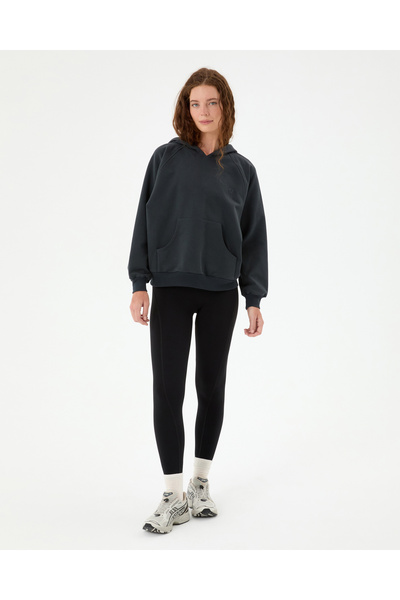 Ayma Active Anthracite Hooded Oversized Sweatshirt