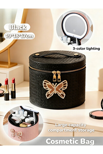Generic Cosmetic Bag,Makeup Bag With Led Mirror,Travel Makeup Case For Women ...