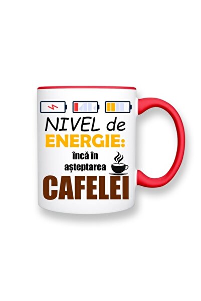 OEM Cană personalizată cu mesajul „Nivel de energie”