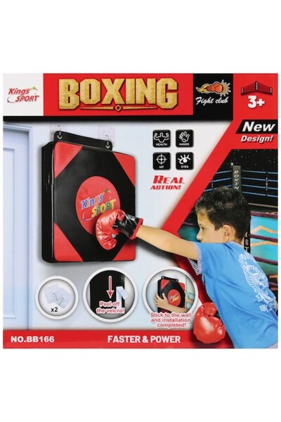 Mega Creative Set de box pentru copii 3+, cu țintă și 2 mănuși, plastic rezis...