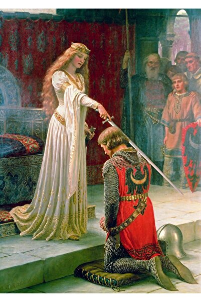 Bluebird Puzzle 1000 piese Puzzle - Leighton Edmund Blair: The Accolade, 1901