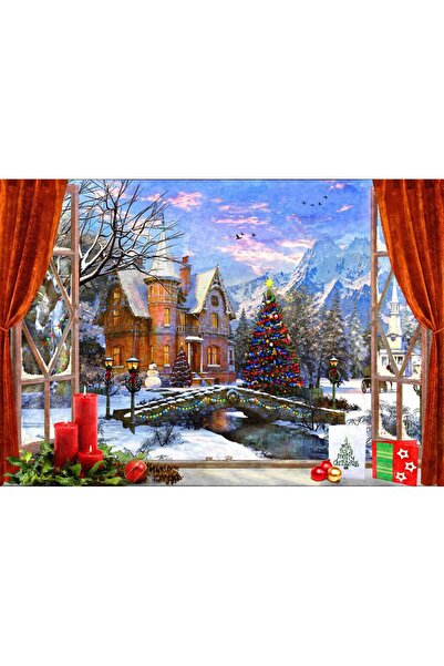 Bluebird Puzzle 1000 piese - Christmas Mountain View (Bluebird-Puzzle-F-90673)