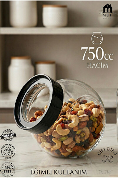 MUF HOME Two-Way Use 750 ml Food Jar with Window Multi-Purpose Double Bottom ...