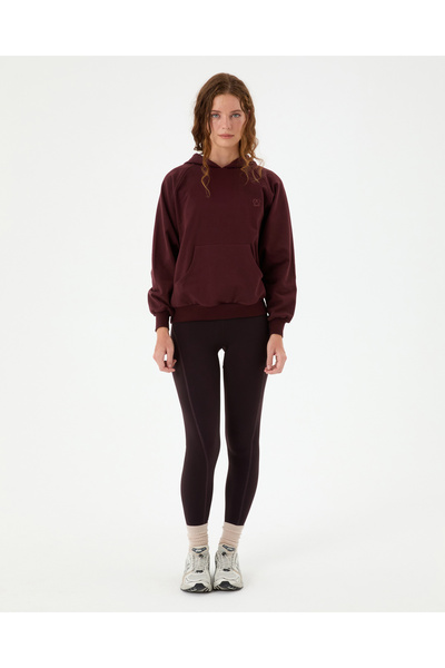 Ayma Active Chestnut Hooded Oversized Sweatshirt