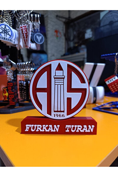 RED REKLAM Antalyaspor Logolu Kişiye Özel Masaüstü İsimlik