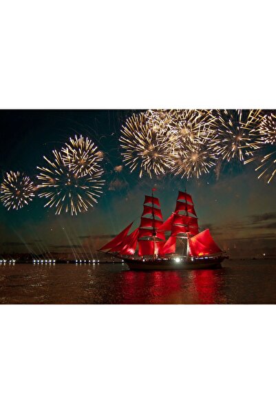 Bluebird Puzzle 500 pieces Puzzle - Fireworks around a Sailboat (Bluebird-Puz...